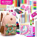 Kit Material Escolar Feminino Completo Mochila Feminina Escolar Material Estojo Escolar Menina Rosa